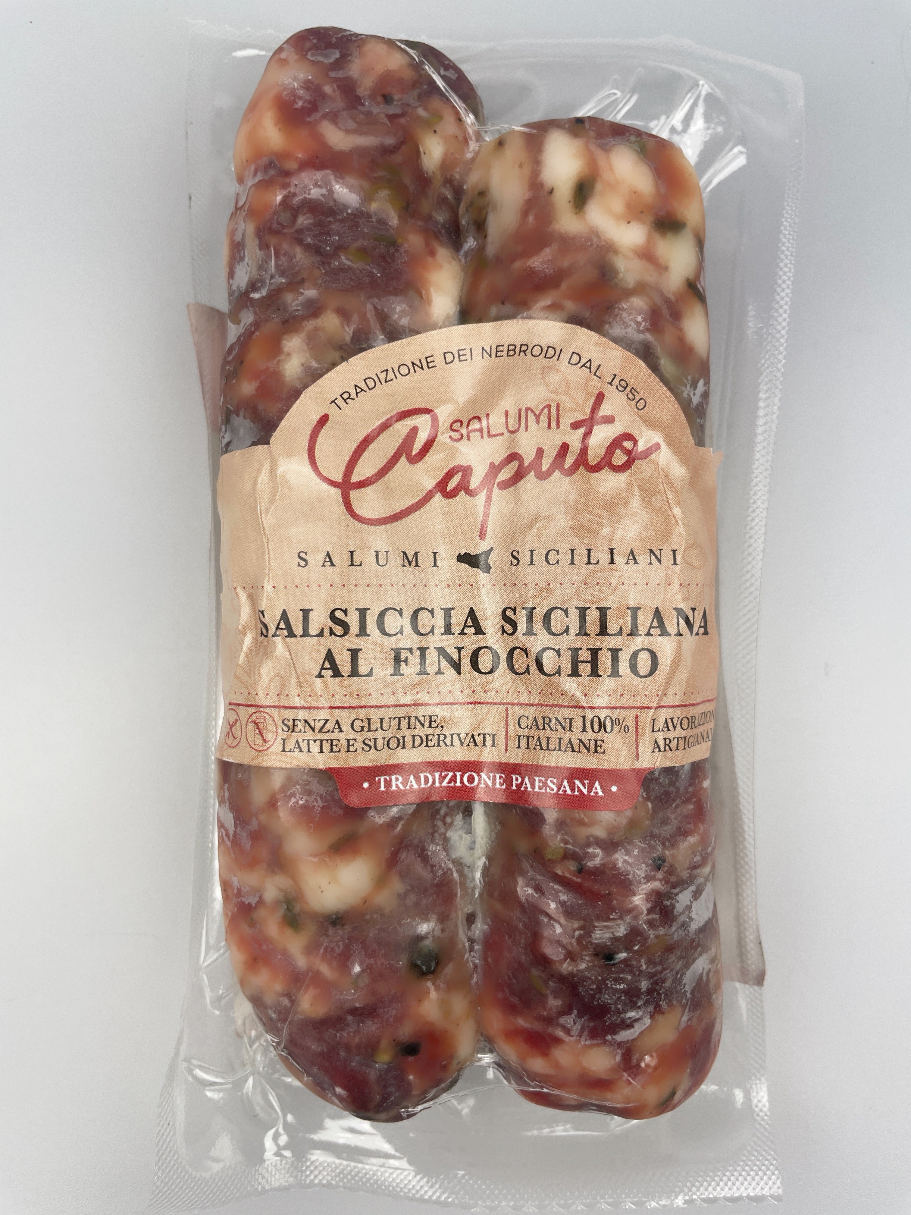 Salsiccia Siciliana al Finocchio – Salumi Caputo - Salami mit Fenchel ...