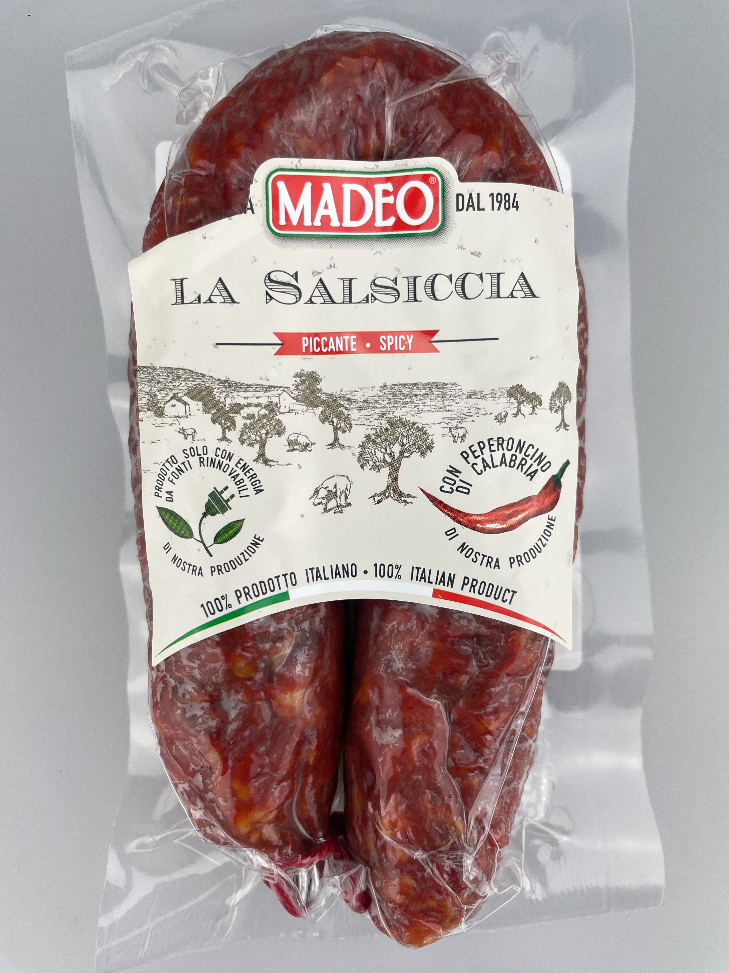 La Salsiccia piccante Madeo scharfe Salami Ital. Feinkost Dragone