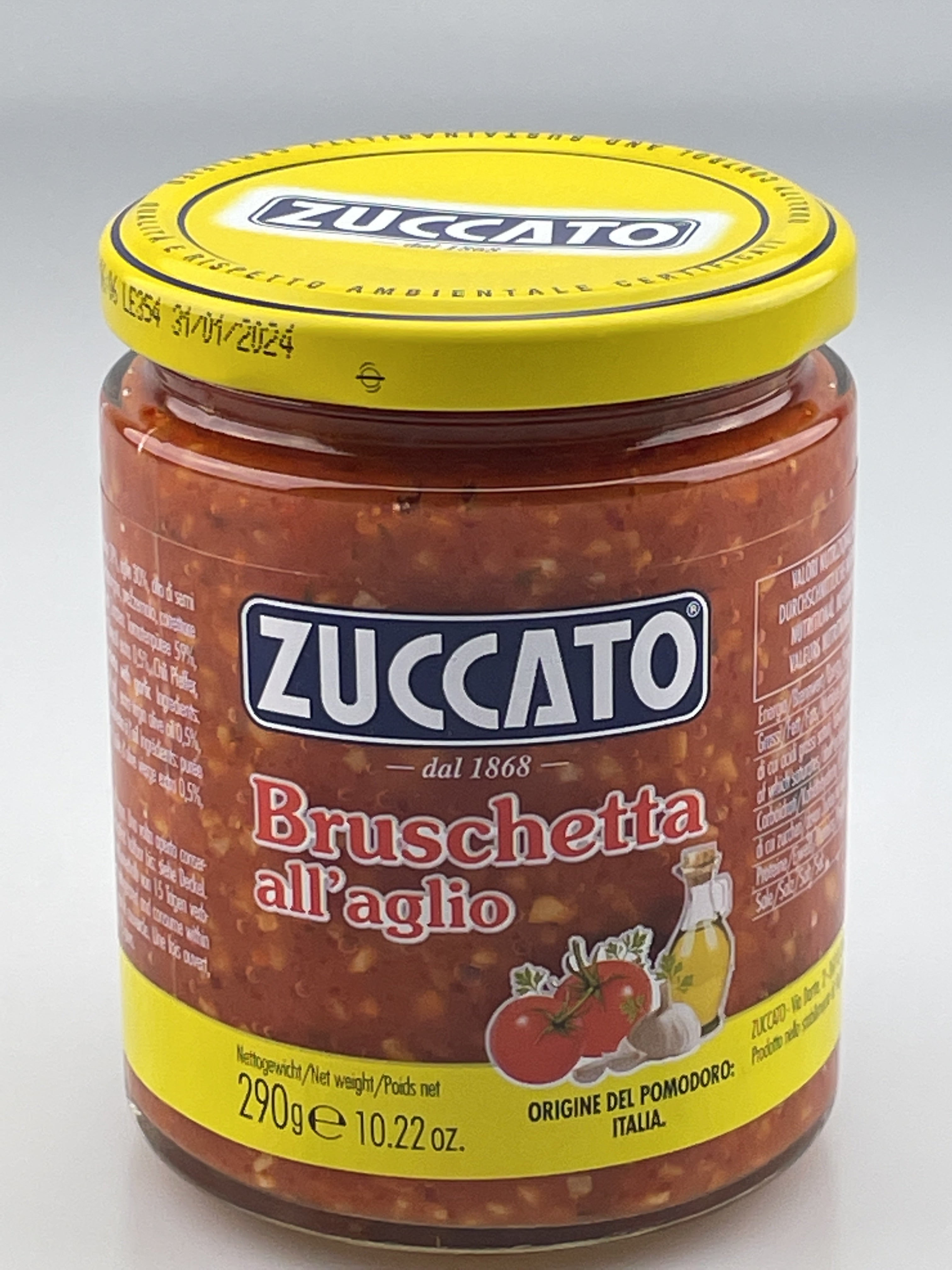 Bruschetta all´aglio - ZUCCATO - Bruschetta Aufstrich mit Tomaten und ... Bruschetta all´aglio - ZUCCATO - Bruschetta Aufstrich mit Tomaten und ...