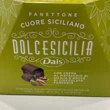 Carica l'immagine nel visualizzatore di Gallery, Panettone Cuore Siciliano al Pistacchio e Gocce Ciocco - Dais - Panettone mit Pistaziencreme und Schokotropfen
