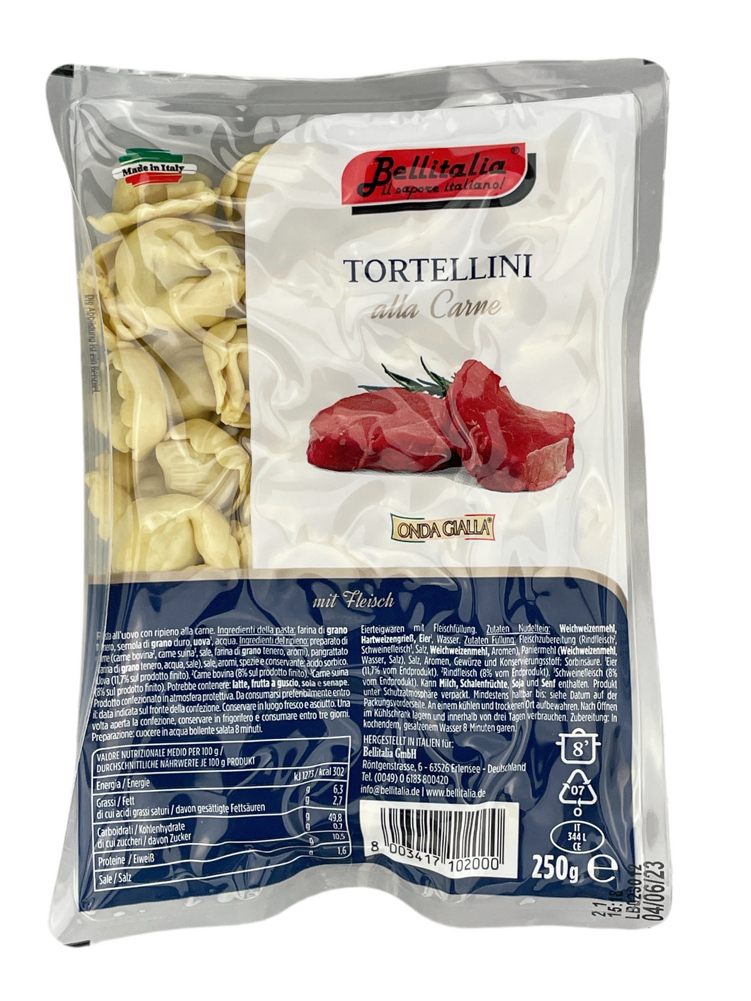 Tortellini alla Carne – Bellitalia - Tortellini mit Fleischfüllung