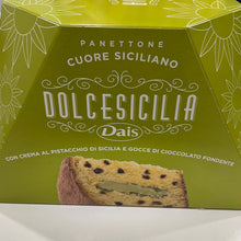 Carica l'immagine nel visualizzatore di Gallery, Panettone Cuore Siciliano al Pistacchio e Gocce Ciocco - Dais - Panettone mit Pistaziencreme und Schokotropfen
