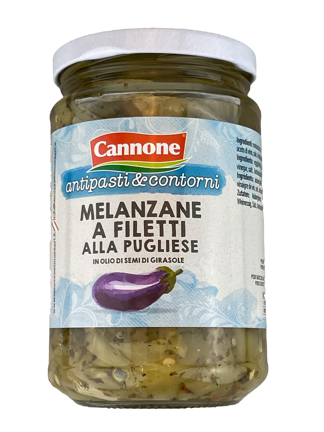 Melanzane a Filetti alla Pugliese – Cannone - Auberginenfilets in Sonnenblumenöl