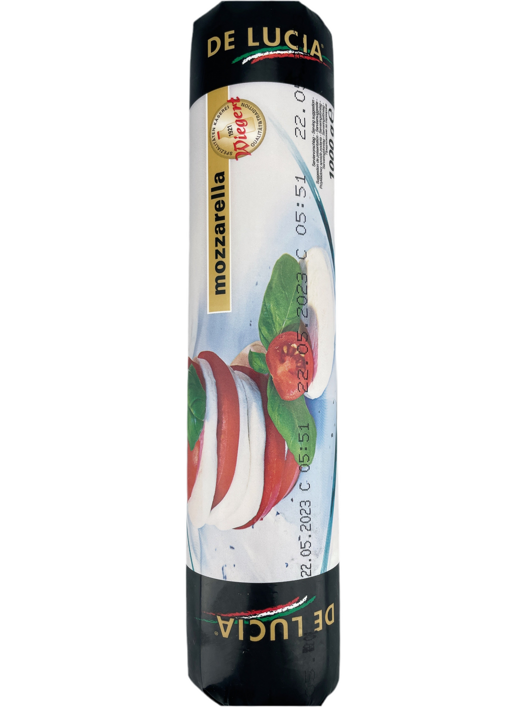 Mozzarella Fior di latte – DeLucia- schnittfeste Mozzarellarolle (Abbildung kann vom gelieferten Produkt abweichen!)