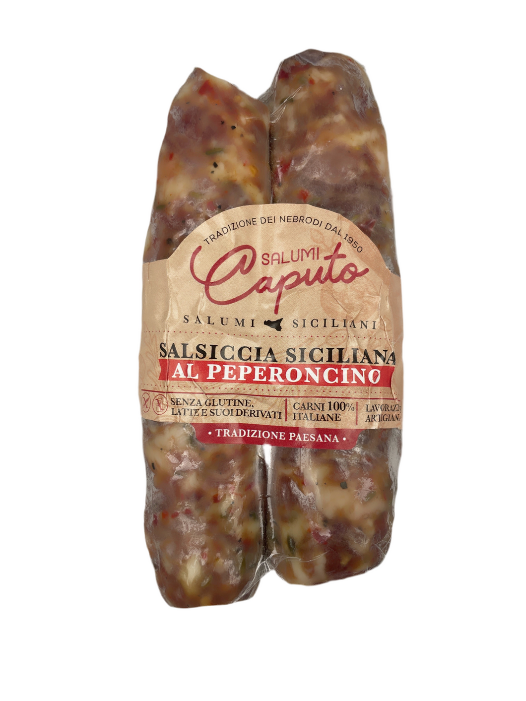 Salsiccia Siciliana al Peperoncino e Finocchio – Salumi Caputo - Salami mit Chili und Fenchel