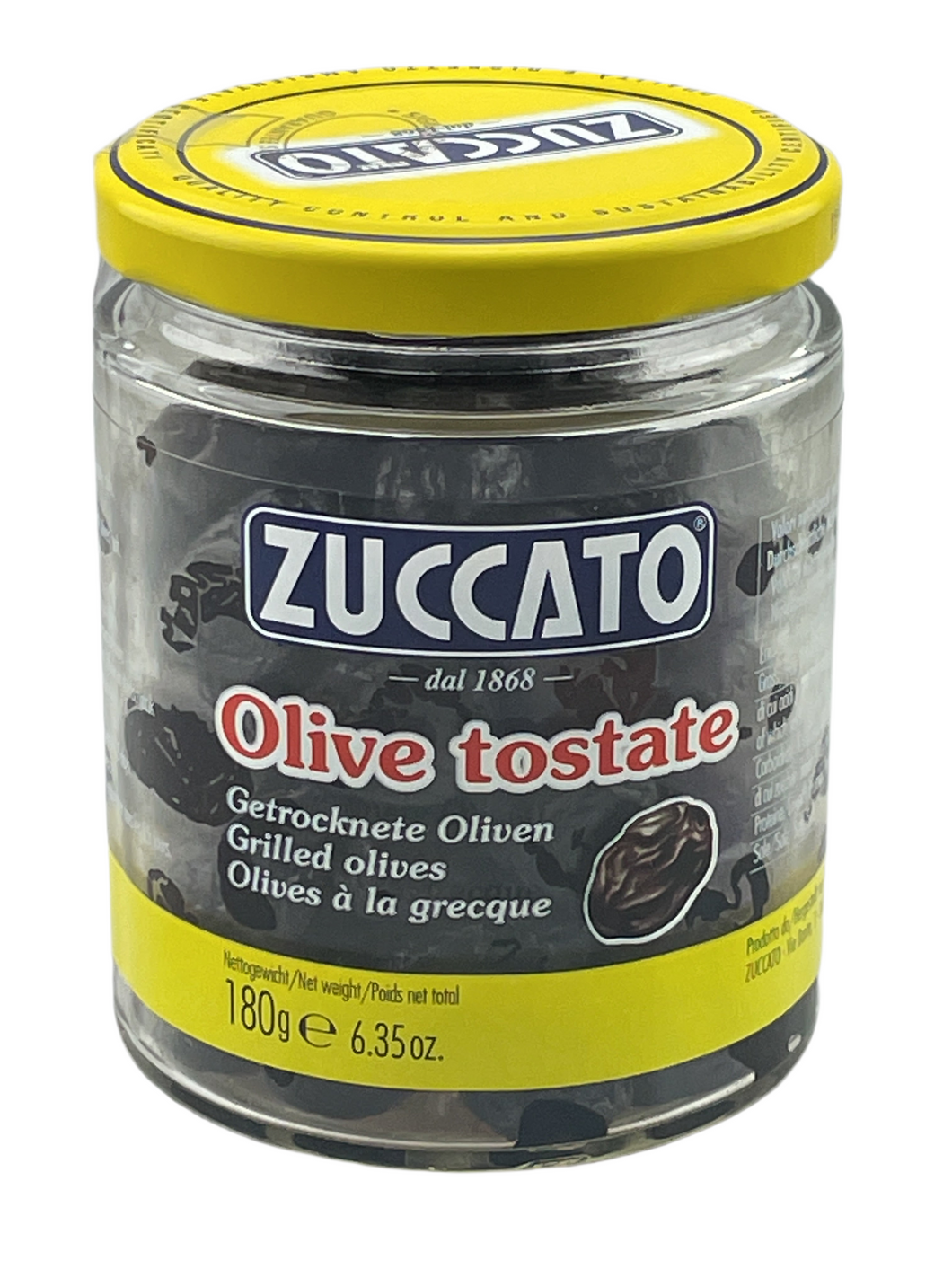 Olive tostate -ZUCCATO- getrocknete schwarze Oliven