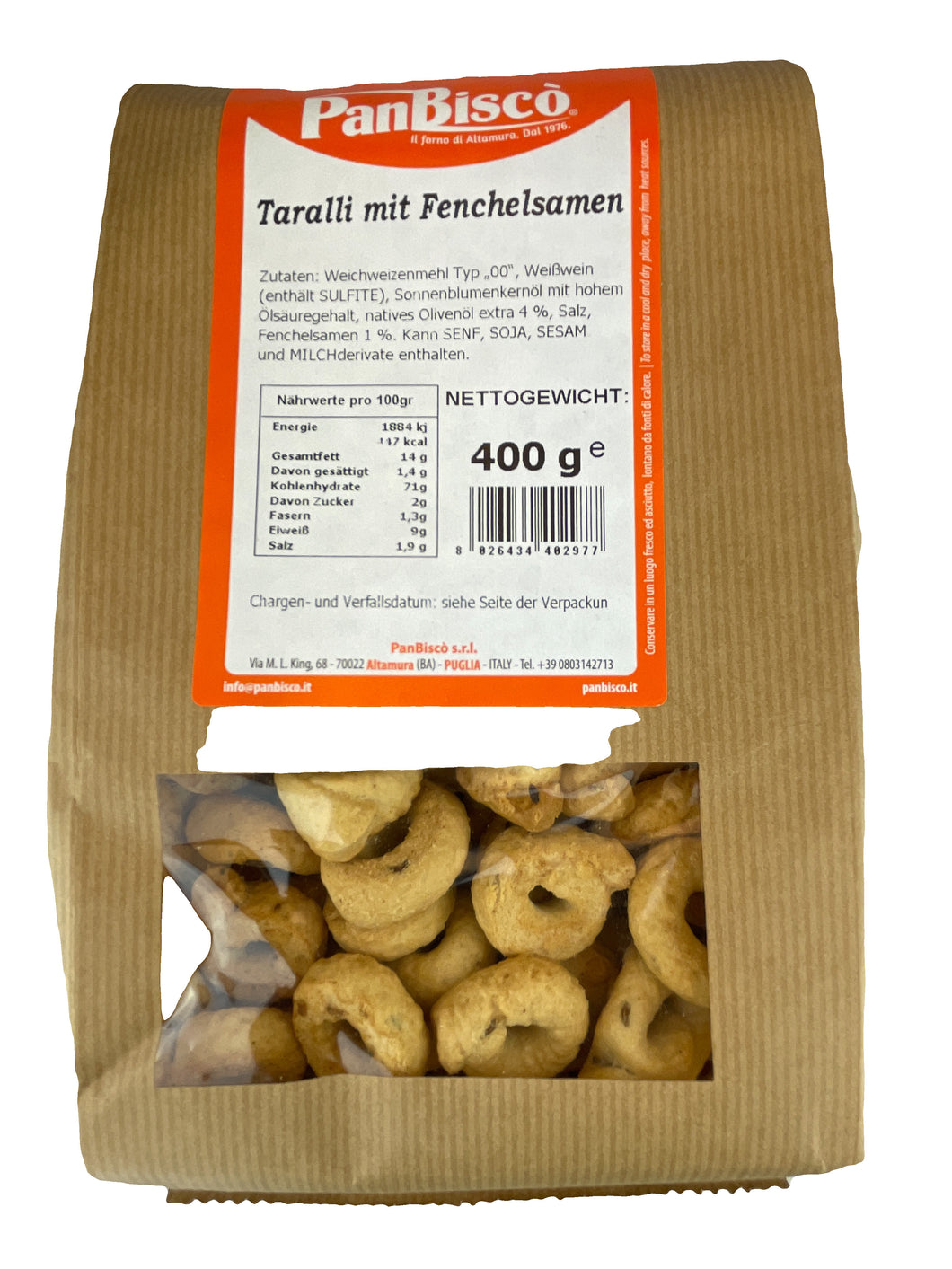 Taralli al Finocchio - PanBisco - Gebäckkringel mit Fenchelsamen