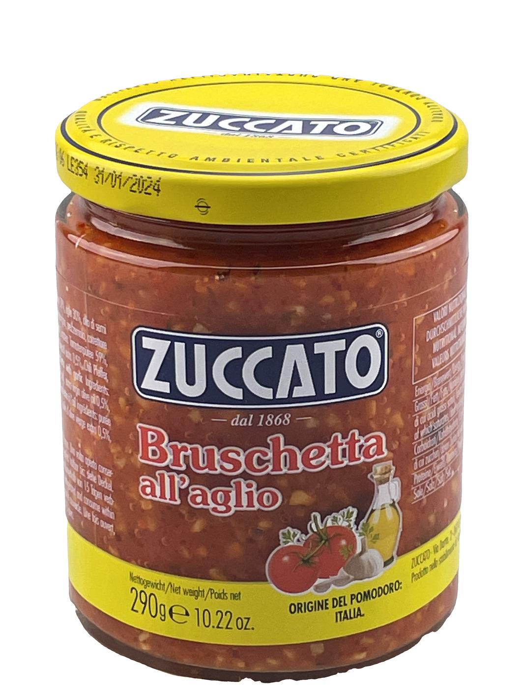 Bruschetta all´aglio - ZUCCATO - Bruschetta Aufstrich mit Tomaten und Knoblauch