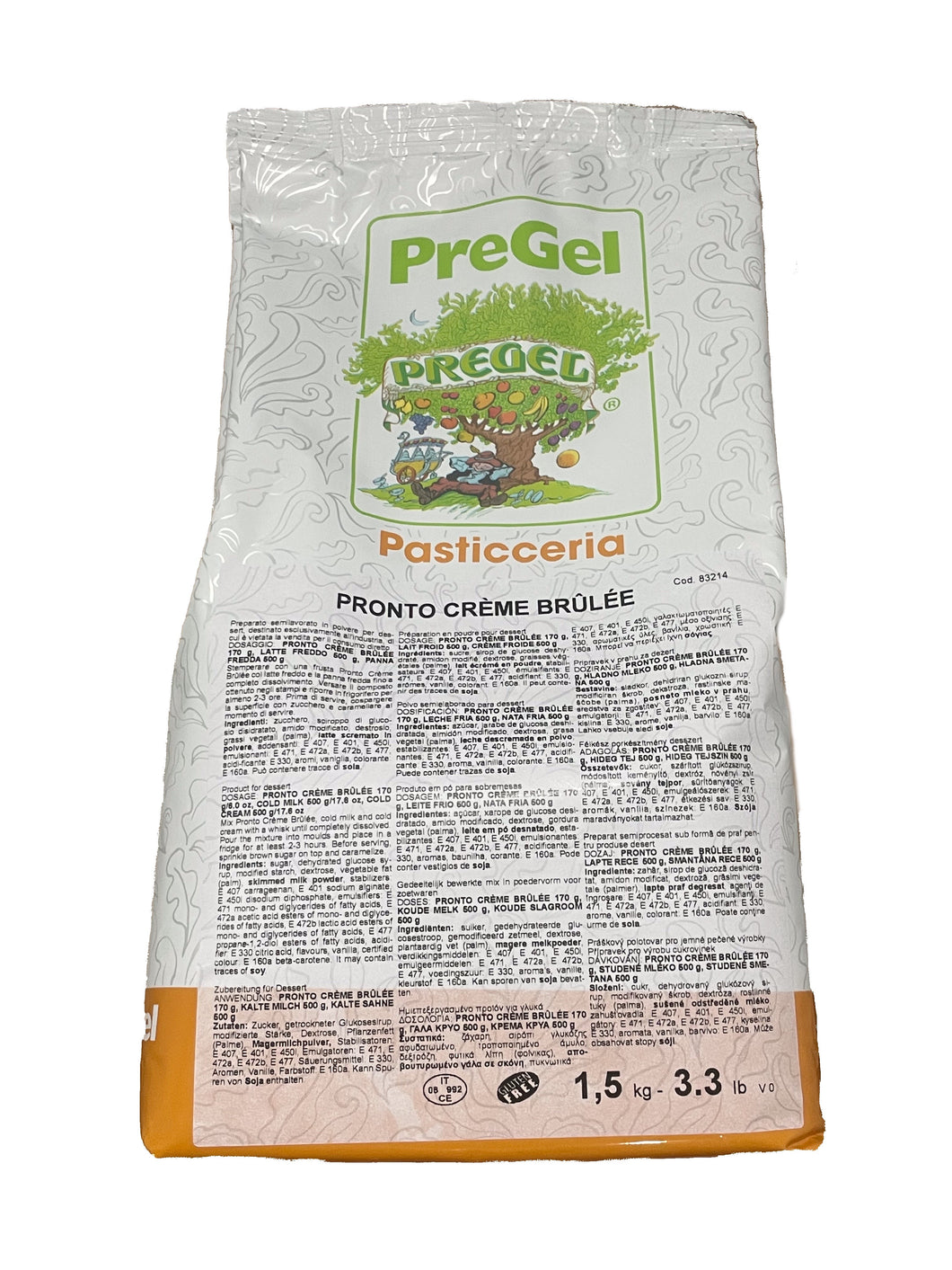 Pronto Creme Brûlèe – PreGel - Halbfertigprodukt zum Herstellen von Dessert – Creme Brûlèe