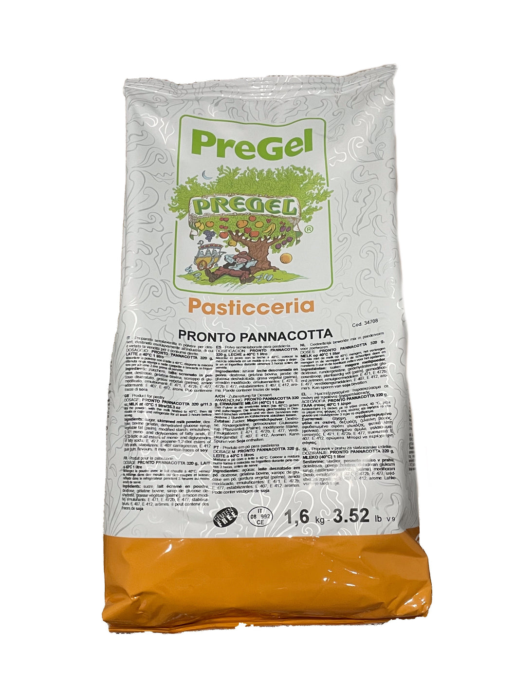 Pronto Pannacotta – PreGel - Halbfertigprodukt zum Herstellen von Dessert – Pannacotta Creme
