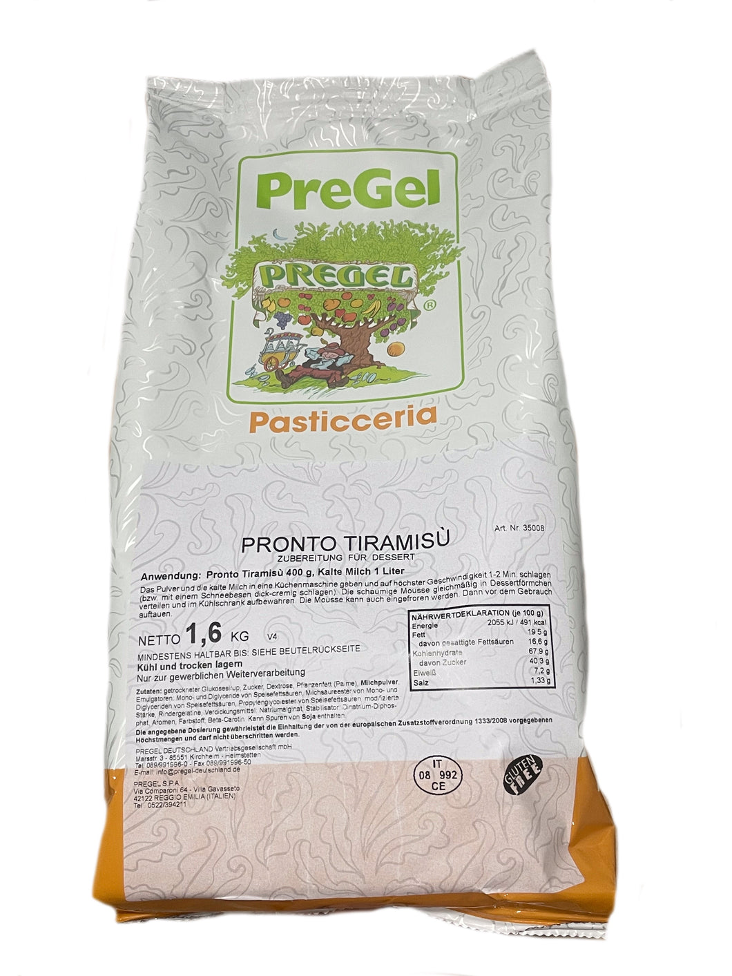 Pronto Tiramisù – PreGel - Halbfertigprodukt zum Herstellen von Dessert – Tiramisù Creme